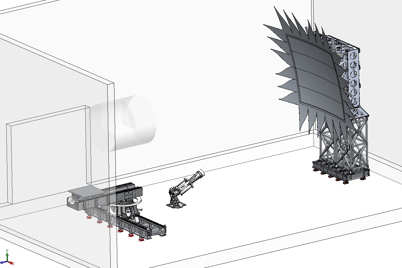 Anechoic OTA test chamber with multi-probe array and device positioner